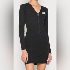 Nike Air Black Long Sleeve Bodycon Dress